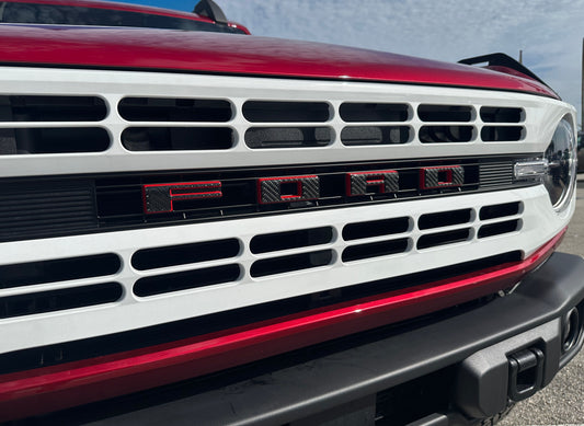 Bronco Heritage Grille Letter Overlays Fits 2023-2026 Ford Bronco
