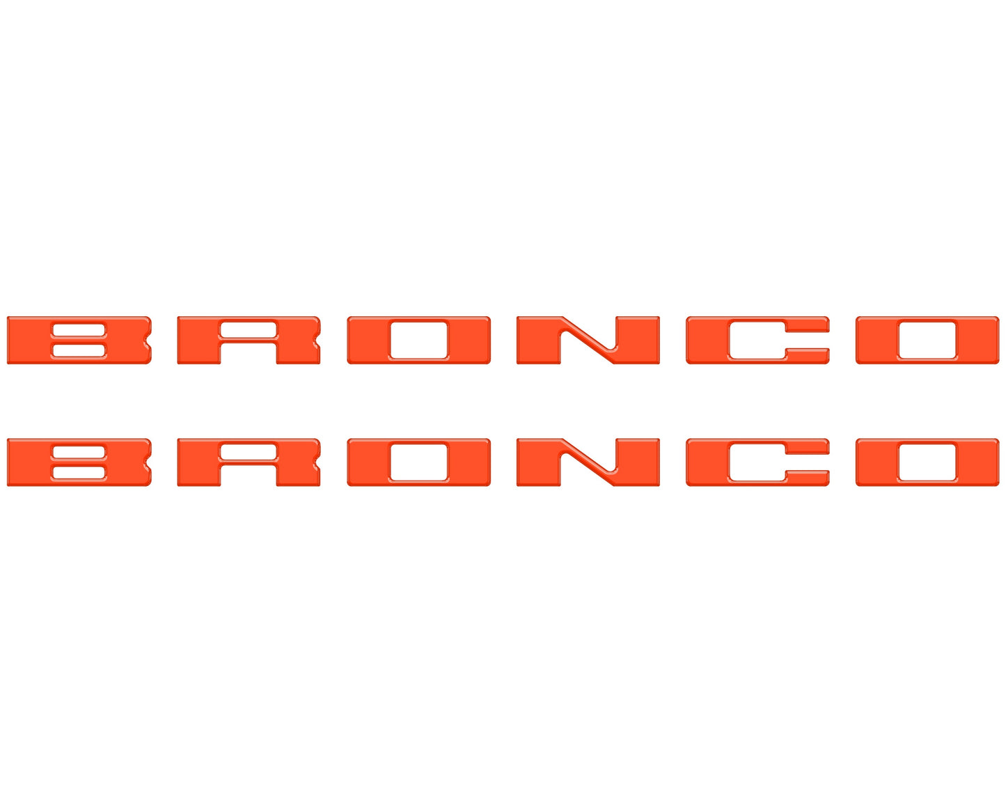 Bronco Running Board Letter Inserts/Overlays Fits 2021-2026 Ford Bronco