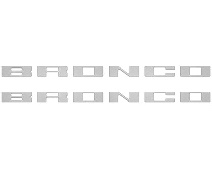 Bronco Running Board Letter Inserts/Overlays Fits 2021-2026 Ford Bronco