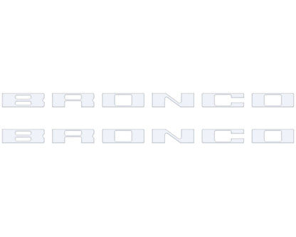 Bronco Running Board Letter Inserts/Overlays Fits 2021-2026 Ford Bronco