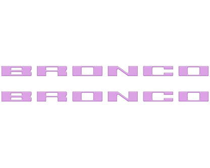 Bronco Running Board Letter Inserts/Overlays Fits 2021-2026 Ford Bronco