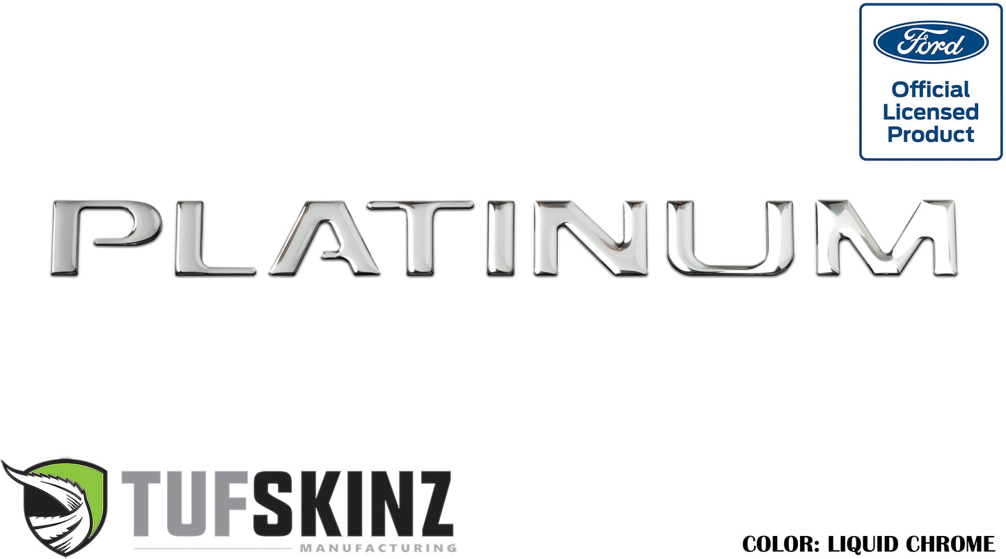 Tailgate Letter Inserts Fits 2015-2017 Ford F-150 Platinum