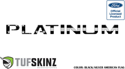 Tailgate Letter Inserts Fits 2015-2017 Ford F-150 Platinum