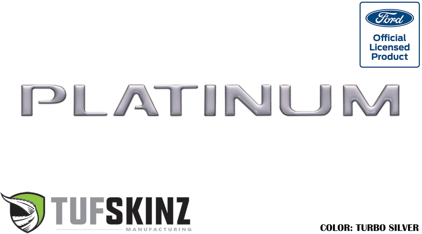 Tailgate Letter Inserts Fits 2015-2017 Ford F-150 Platinum