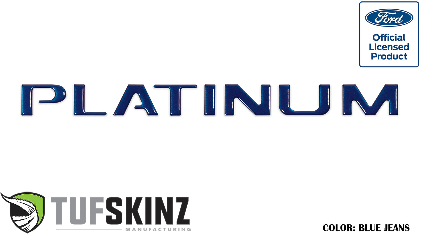 Tailgate Letter Inserts Fits 2015-2017 Ford F-150 Platinum
