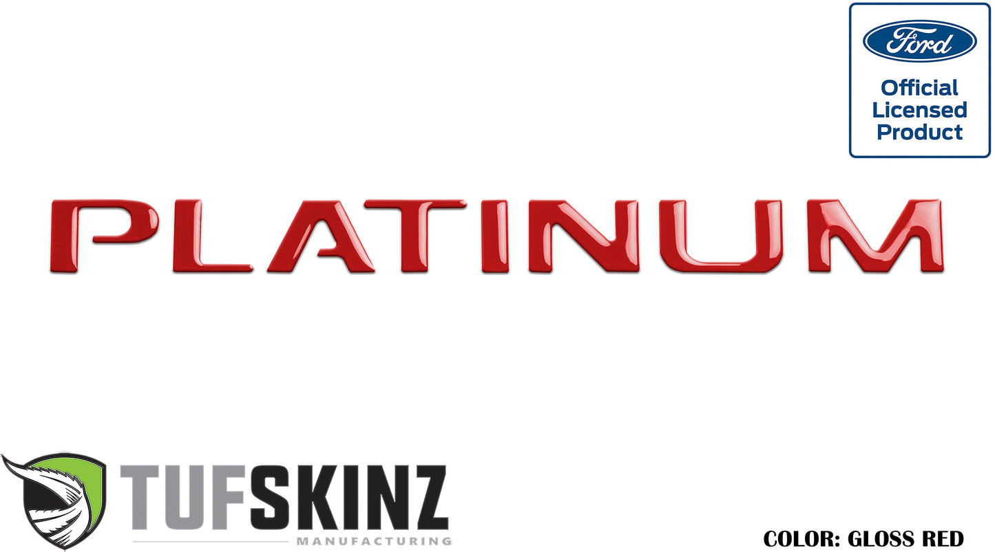 Tailgate Letter Inserts Fits 2015-2017 Ford F-150 Platinum