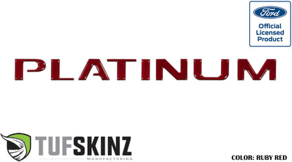 Tailgate Letter Inserts Fits 2015-2017 Ford F-150 Platinum