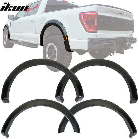 2021-2024 Ford F-150 R Style Fender Flares – Textured Gray (Set of 4)