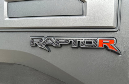 Raptor Tailgate Emblem Inserts Fits 2017-2026 Ford F-150 Raptor