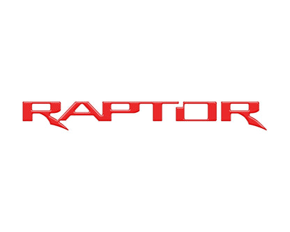 Raptor Tailgate Emblem Inserts Fits 2017-2026 Ford F-150 Raptor