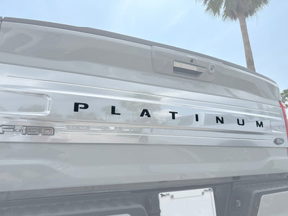 Platinum Tailgate Letter Inserts Fits 2021-2023 Ford F-150