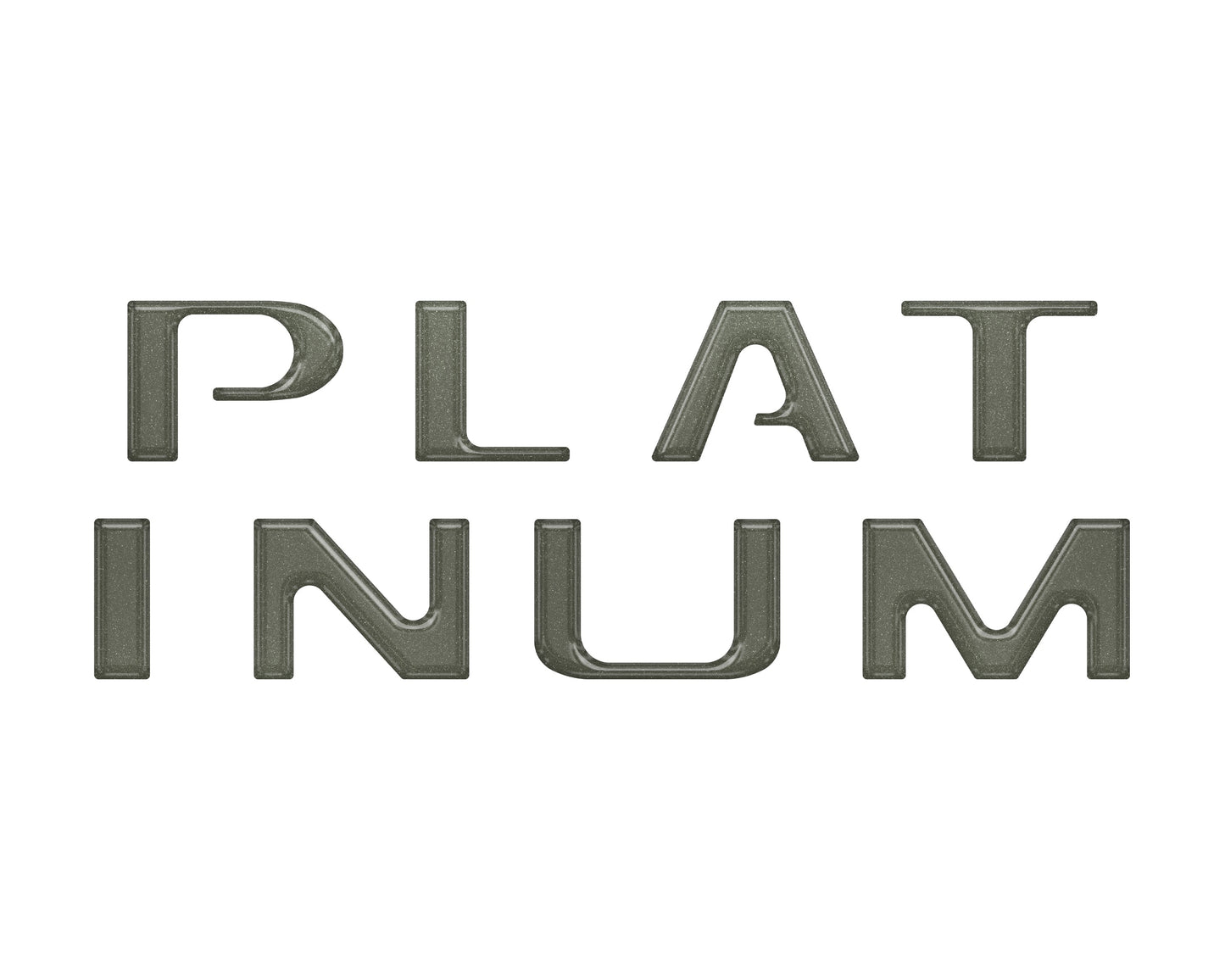 Platinum Tailgate Letter Inserts Fits 2021-2023 Ford F-150