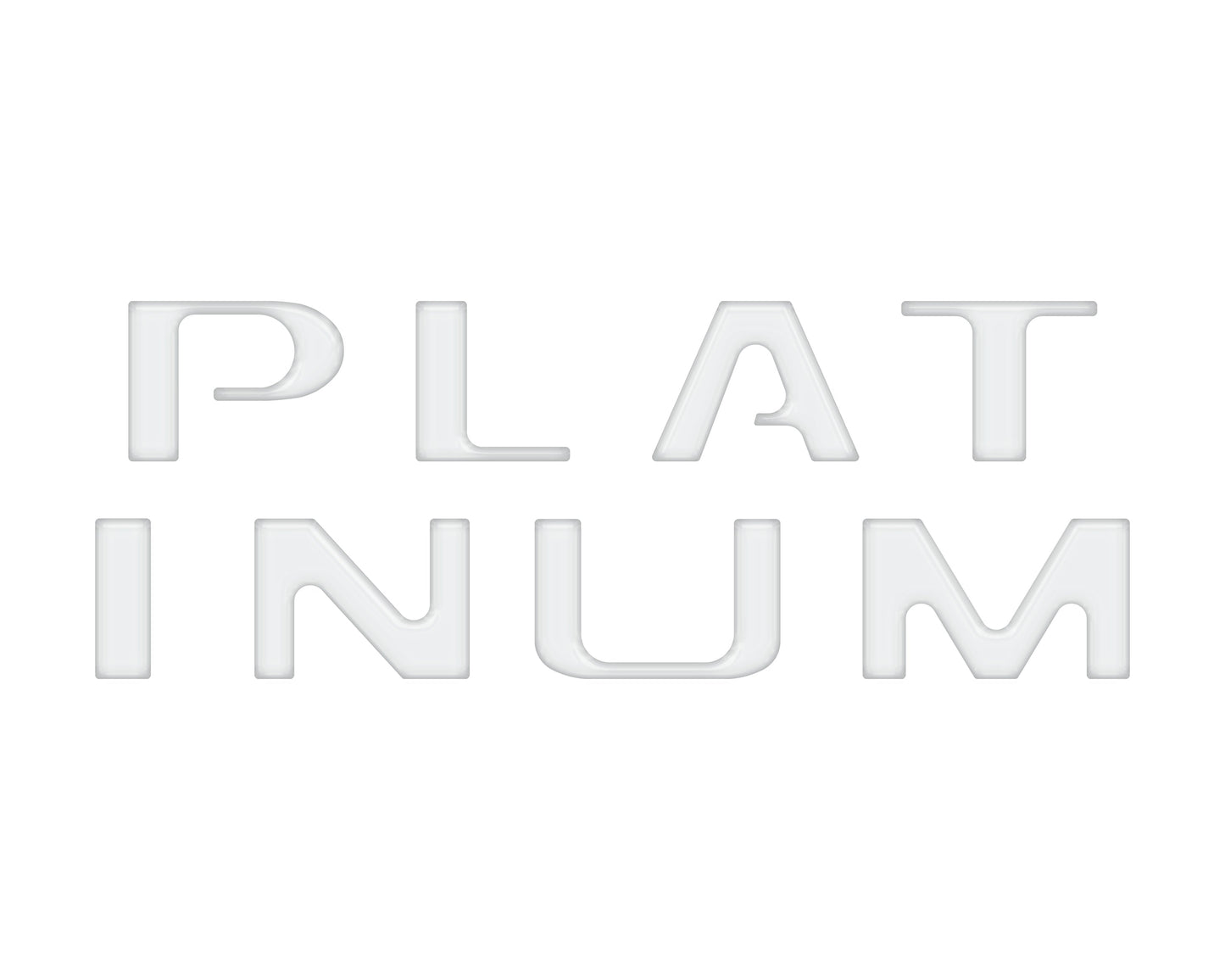 Platinum Tailgate Letter Inserts Fits 2021-2023 Ford F-150