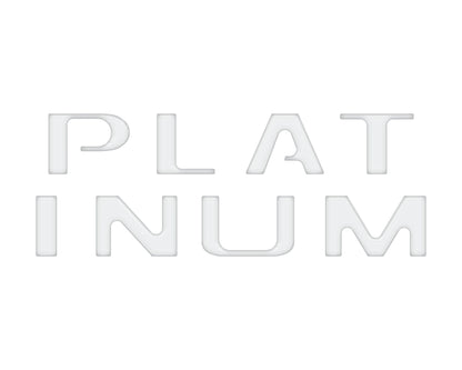 Platinum Tailgate Letter Inserts Fits 2021-2023 Ford F-150