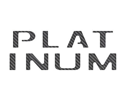 Platinum Tailgate Letter Inserts Fits 2021-2023 Ford F-150