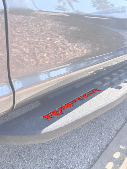 Running Board Emblem Overlays Fits 2017-2024 Ford F-150 Raptor