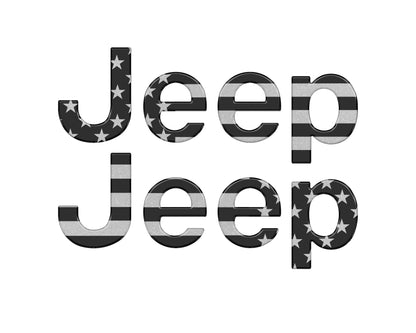 Jeep Wrangler JL Letter Overlays (Driver & Passenger Side) 2018–2025