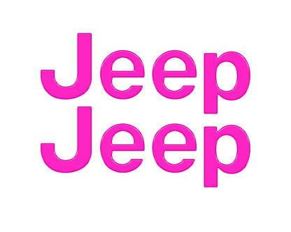 Jeep Wrangler JL Letter Overlays (Driver & Passenger Side) 2018–2025