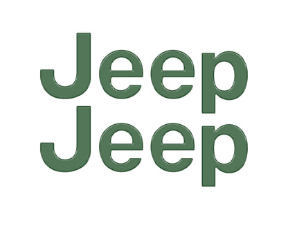 Jeep Wrangler JL Letter Overlays (Driver & Passenger Side) 2018–2025