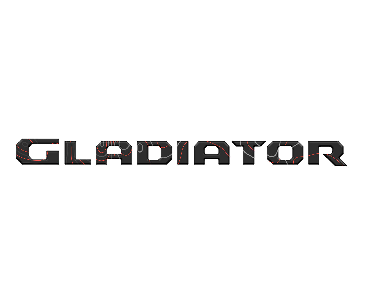 Raised Lettering Decal Fits 2020-2026 Jeep Gladiator