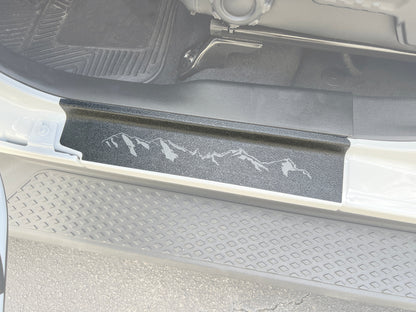Textured Door Sill Overlays – Fits 2019–2025 Jeep Wrangler