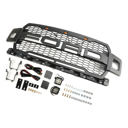 Ford F-150 2018–2020 Raptor Style Black Front Grille with LED Lights
