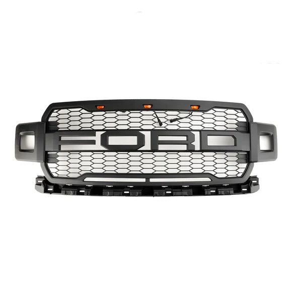 Ford F-150 2018–2020 Raptor Style Black Front Grille with LED Lights