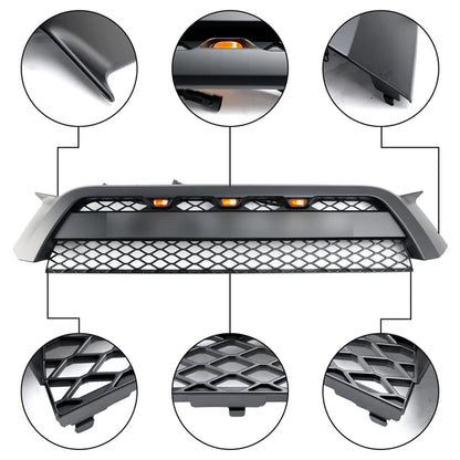 Aftermarket TRD Pro Style Matte Black Front Grille w/ LED for Toyota 4Runner 2010–2013