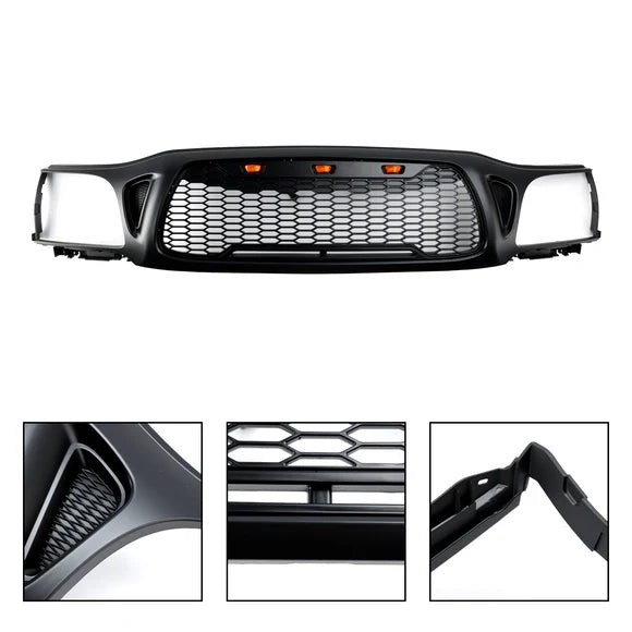 Aftermarket Honeycomb Black Front Bumper Grille for Toyota Tacoma 2001–2004