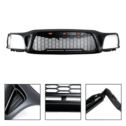 Aftermarket Honeycomb Black Front Bumper Grille for Toyota Tacoma 2001–2004