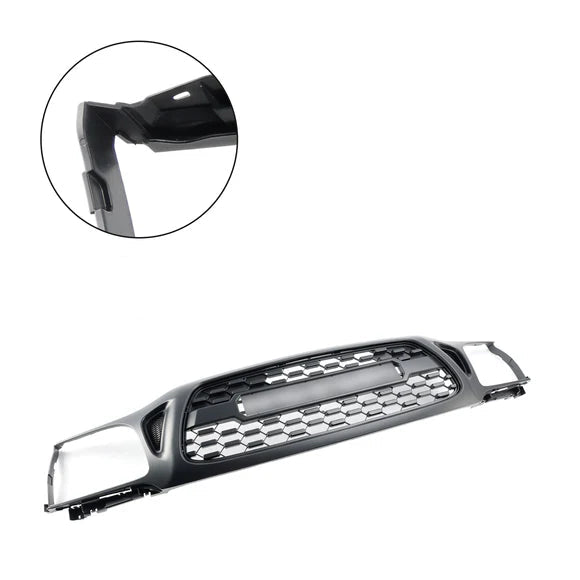 Aftermarket TRD Pro Style Matte Black Front Grille w/ LED & Letters for Toyota Tacoma 2001–2004