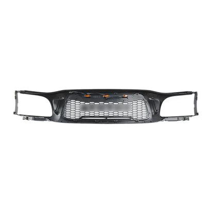 2001-2004 Toyota Tacoma Honeycomb Front Bumper Grill Replacement Black Grille W/ Letter & LED