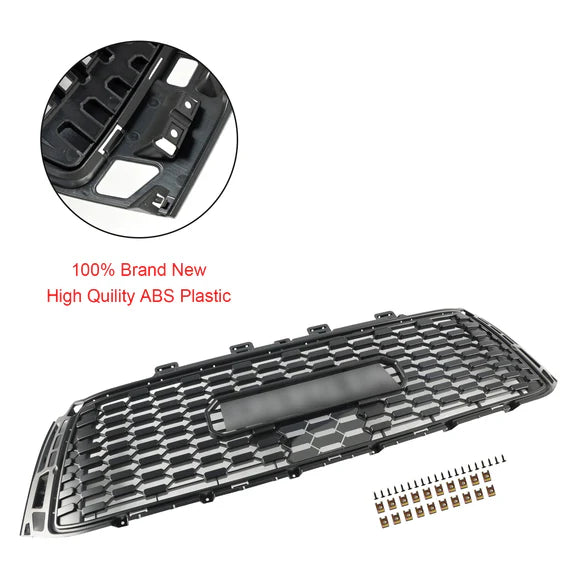 TRD PRO Grille For Toyota Tundra 2010-2013 Front Bumper Replacement Honeycomb Black Grill W/ TOYOTA Letter
