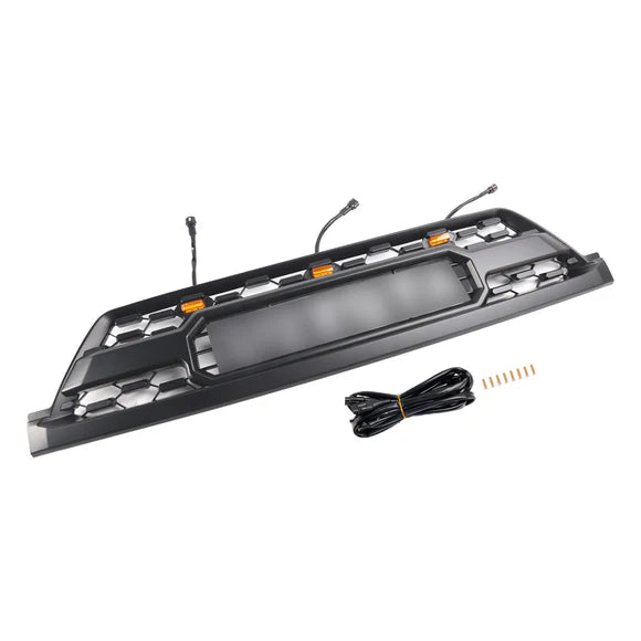 Aftermarket TRD Pro Style Black Front Grille w/ LED for Toyota 4Runner 2002–2005