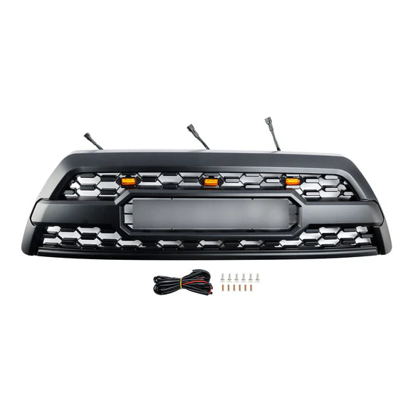 Aftermarket TRD Pro Style Black Front Grille w/ LED for Toyota 4Runner 2006–2009