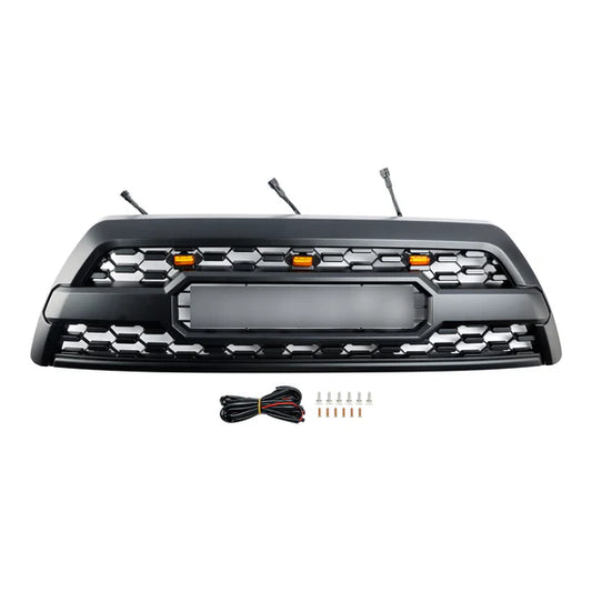 Aftermarket TRD Pro Style Black Front Grille w/ LED for Toyota 4Runner 2006–2009