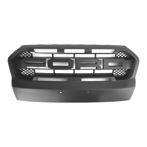 Aftermarket Raptor Style Matte Black Front Grille for Ford Ranger T7 Wildtrak 2015–2019