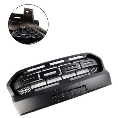 Aftermarket Raptor Style Matte Black Front Grille for Ford Ranger T8 Wildtrak 2019–2023