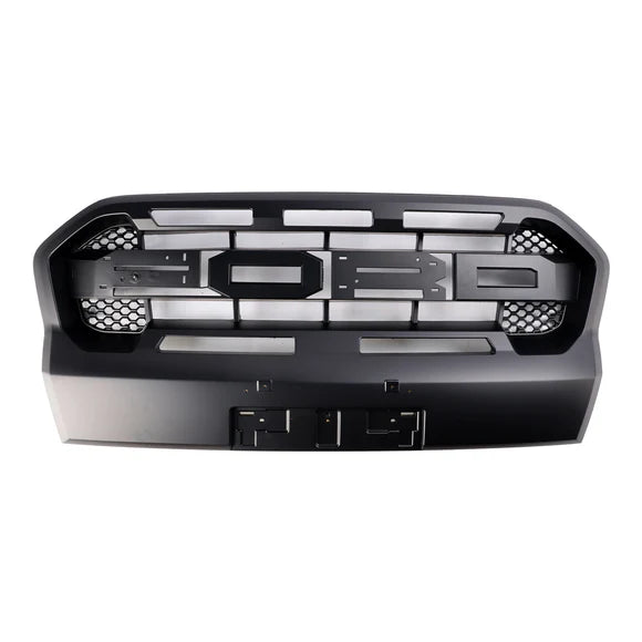 Aftermarket Raptor Style Matte Black Front Grille for Ford Ranger T8 Wildtrak 2019–2023
