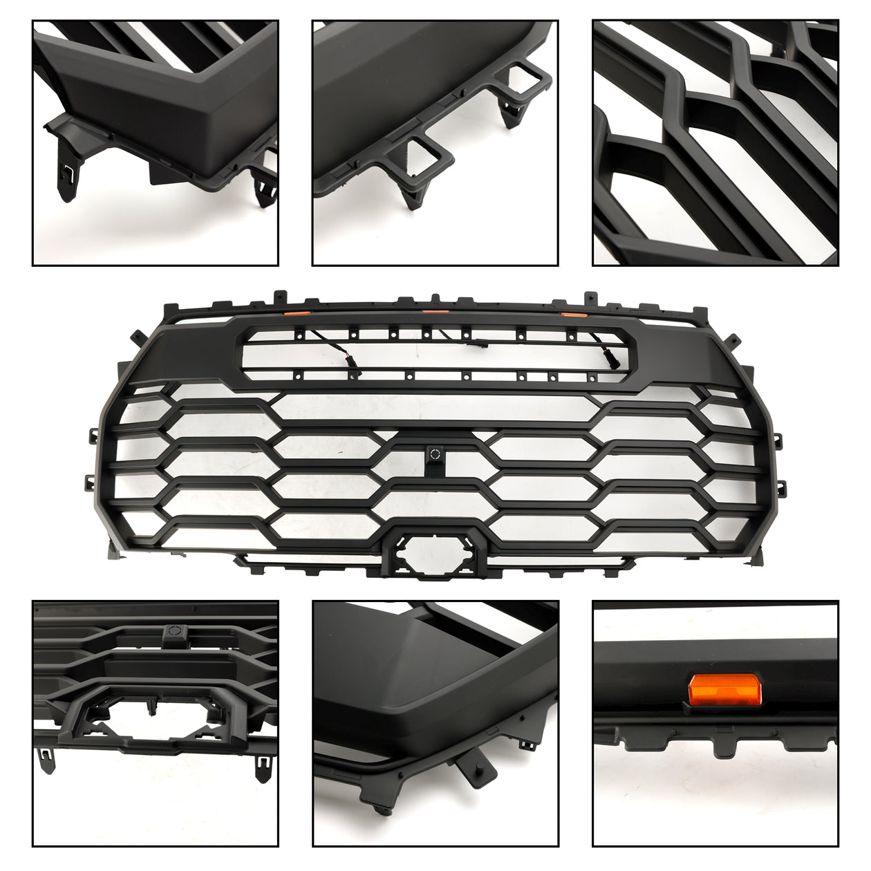 Toyota Tundra | TRD Pro Grille | 2022-2026 | Matte Black Front Bumper Grill W/ LED Light & TOYOTA Letter