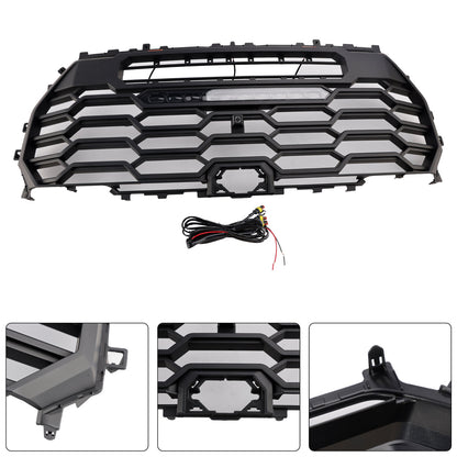 Toyota Tundra | TRD Pro Grille | 2022-2026 | Matte Black Front Bumper Grill W/ LED Light & TOYOTA Letter
