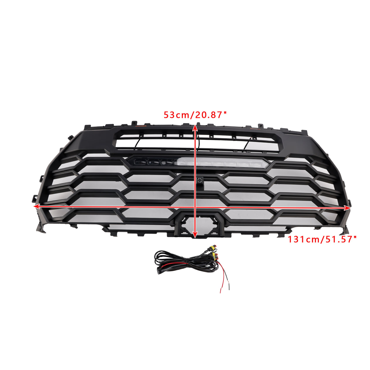 Toyota Tundra | TRD Pro Grille | 2022-2026 | Matte Black Front Bumper Grill W/ LED Light & TOYOTA Letter