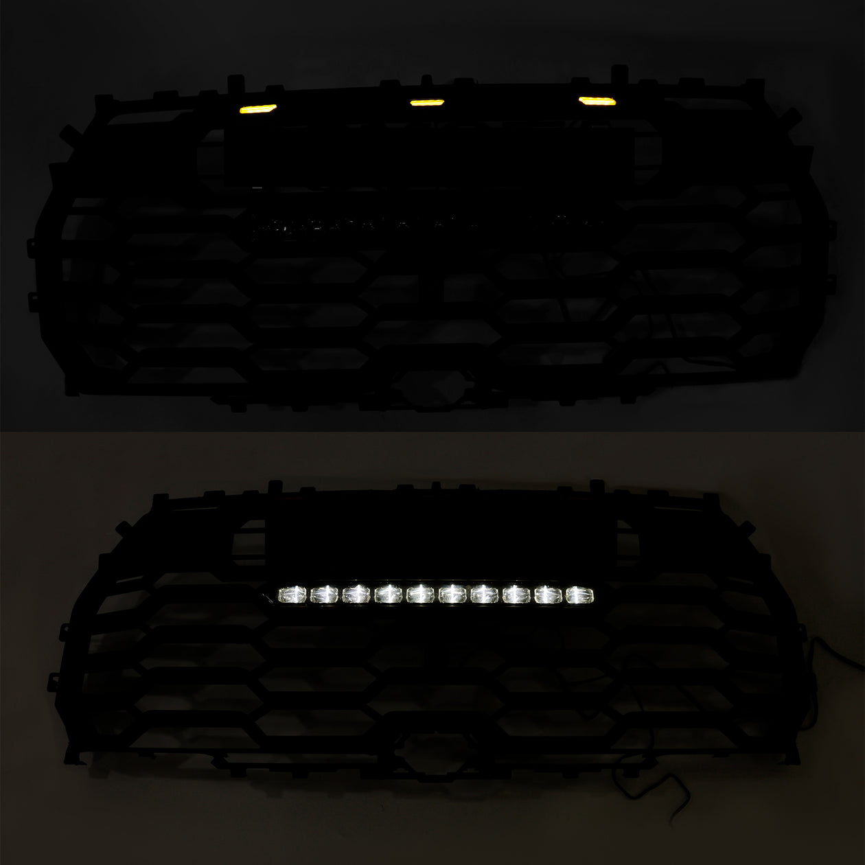 Toyota Tundra | TRD Pro Grille | 2022-2026 | Matte Black Front Bumper Grill W/ LED Light & TOYOTA Letter