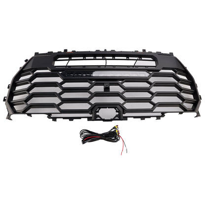 Toyota Tundra | TRD Pro Grille | 2022-2026 | Matte Black Front Bumper Grill W/ LED Light & TOYOTA Letter