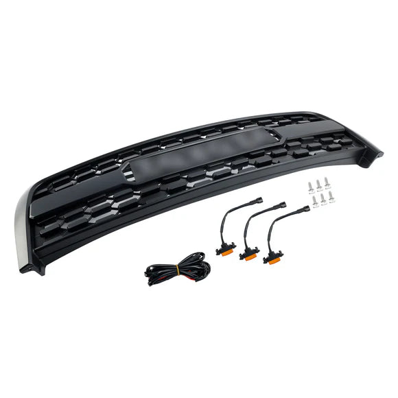 Aftermarket TRD Pro Style Matte Black Front Grille w/ LED for Toyota Tundra 2003–2006