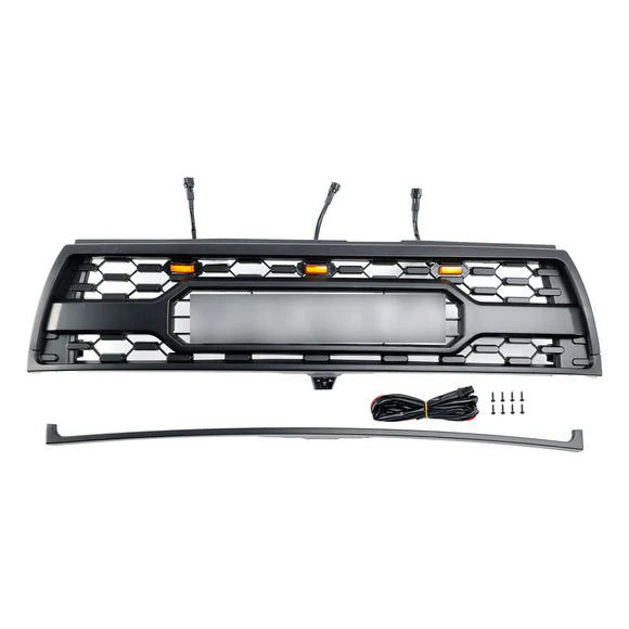 Aftermarket TRD Pro Style Matte Black Front Grille w/ LED for Toyota 4Runner 1996–2002