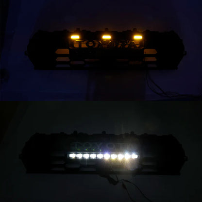 2024-2026 Toyota Tacoma TRD PRO Style Front Bumper Grill Black Grille With LED & Light Bar & TOYOTA Letter