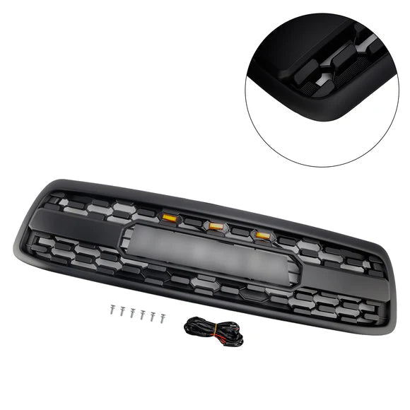 Toyota Tundra 2000–2002 TRD Pro Style Matte Black Front Grille with LED Lights