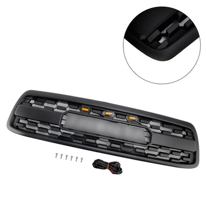 Toyota Tundra 2000–2002 TRD Pro Style Matte Black Front Grille with LED Lights