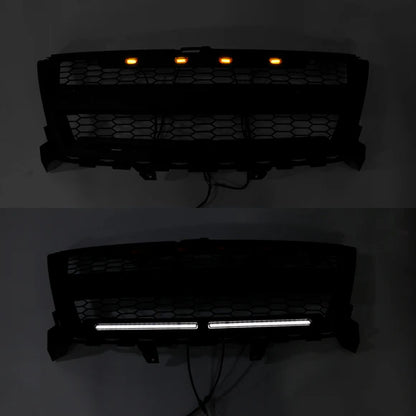 Aftermarket Honeycomb Mesh Black Front Grille w/ LED for Chevrolet Colorado 2016–2020